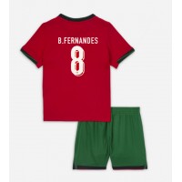 Billiga Portugal Bruno Fernandes #8 Barnkläder Hemma fotbollskläder till baby EM 2024 Kortärmad (+ Korta byxor)